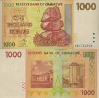 *1000 dolárov Zimbabwe 2007, P71 UNC - Kliknutím na obrázok zatvorte -